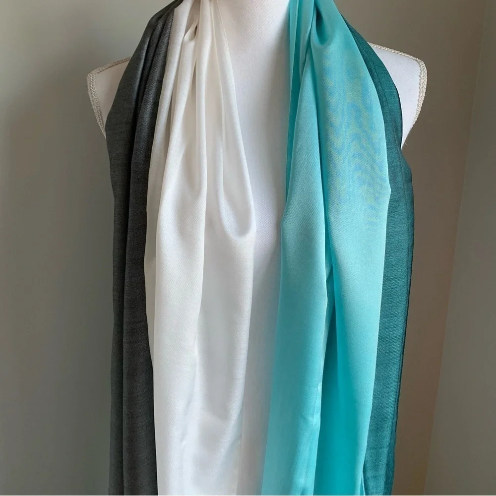 Italian Multi Toned Silk Scarf
